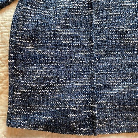 Lee Fold-over High Neck Marbled Navy Sweater - Picture 6 of 10